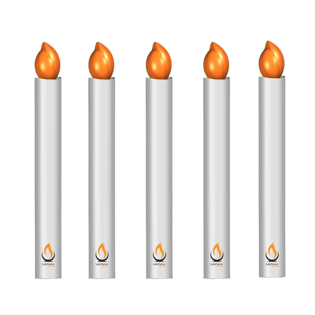 LED Taper Candle: Classic Amber