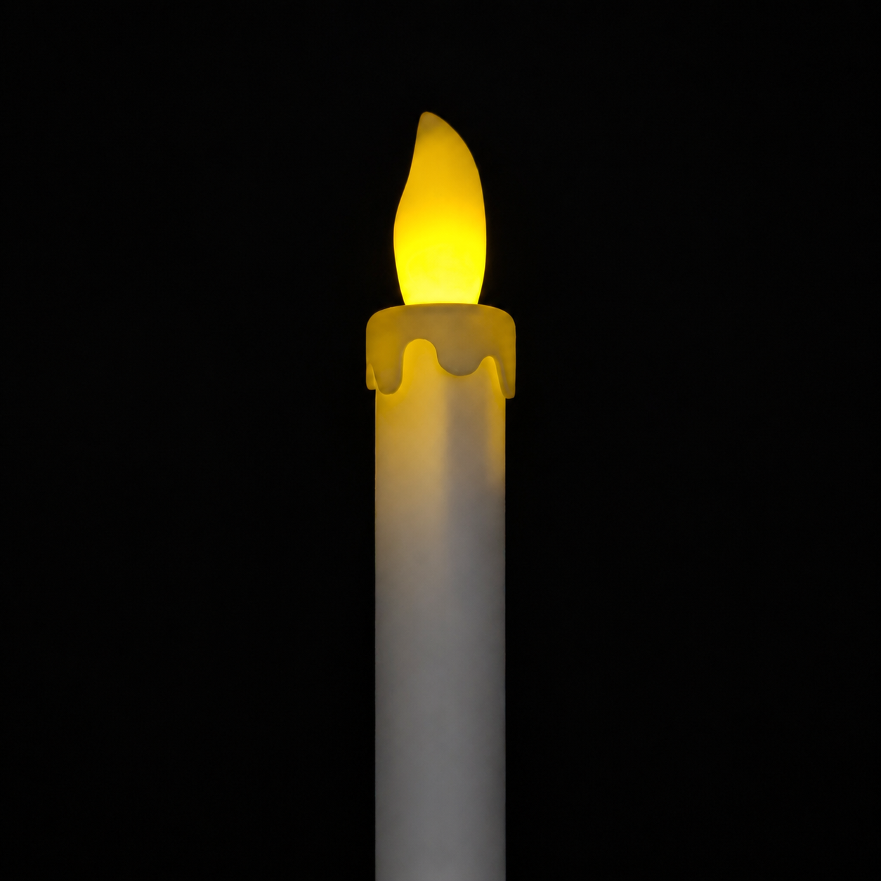 Close-up of SafeFlame Classic realistic warm LED flame