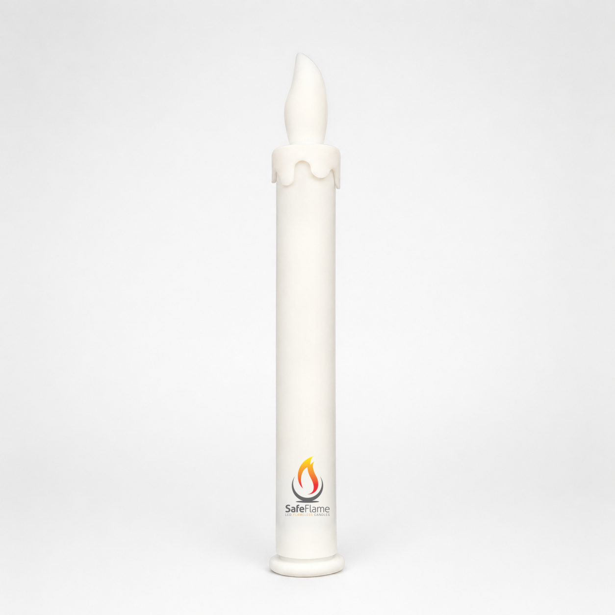 SafeFlame white LED taper candle switched off