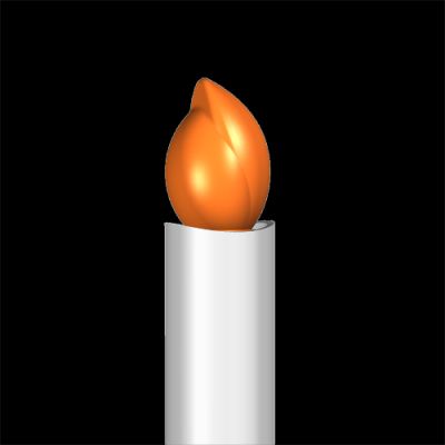 LED Taper Candle: Classic Amber