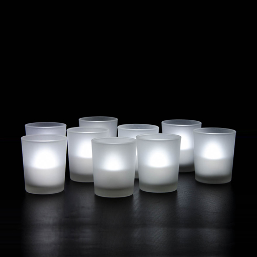 SafeFlame™ LED Tealights: Warm White + Holder